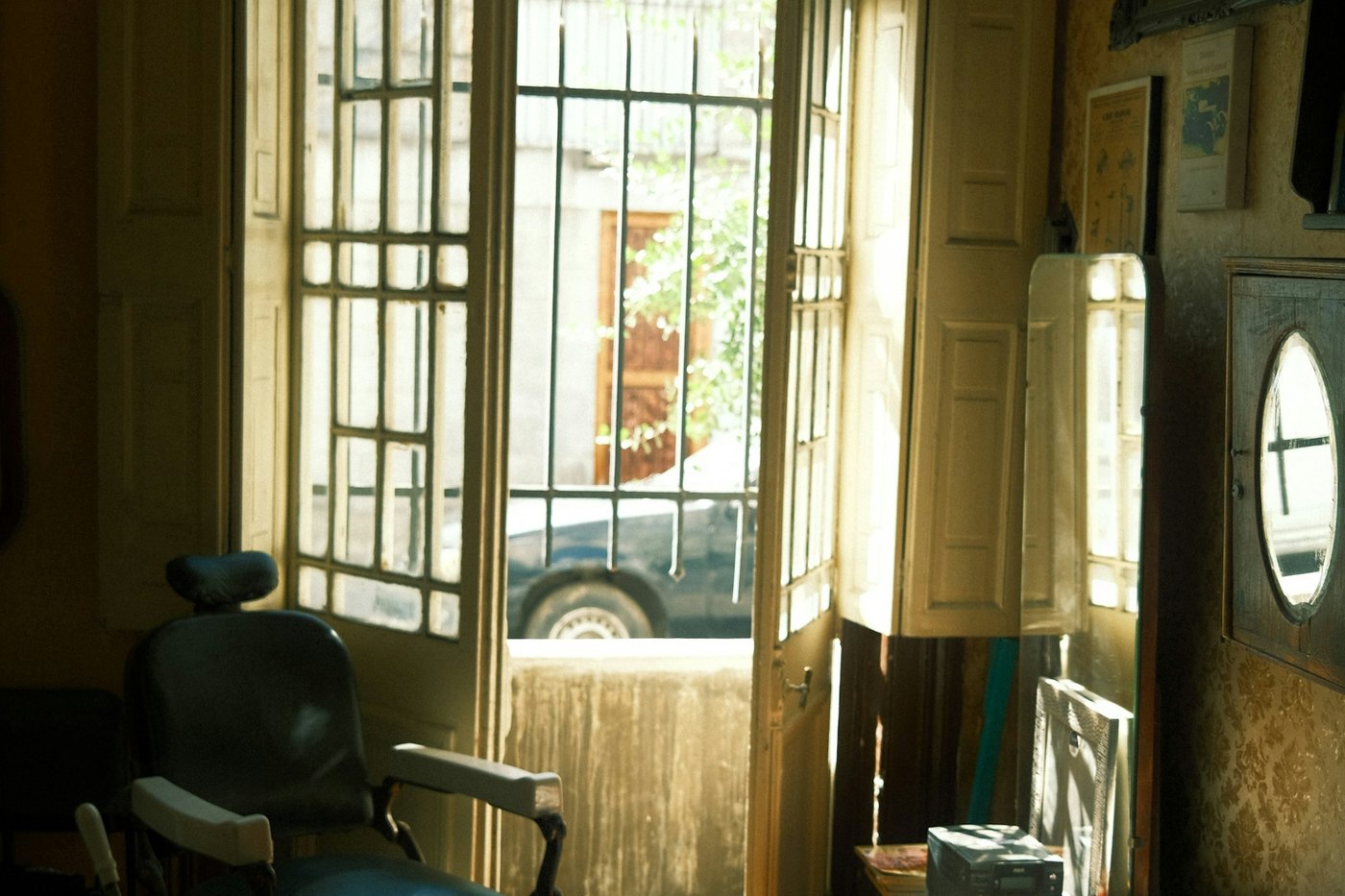 The shop front on Grant Avenue with the door propped open